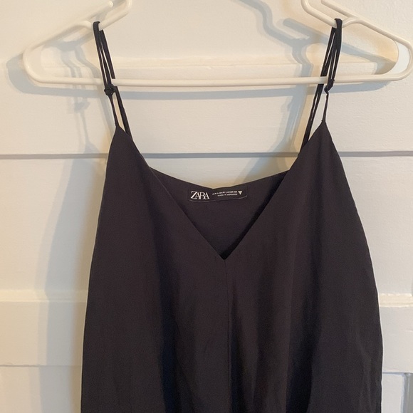 Black satin maxi dress - size M - Picture 2 of 4